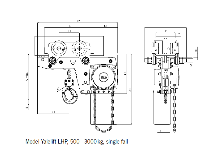 Yalelift LHP/LHG集成低净空小车组合(图1)