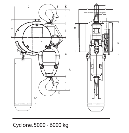 Cyclone手拉环链葫芦​ 可选防火花选项(图3)