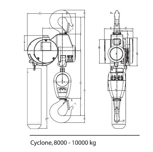 Cyclone手拉环链葫芦​ 可选防火花选项(图4)